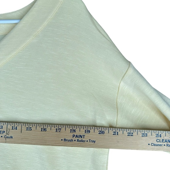J Jill S Small Petites Pastel Yellow Pullover Top Button Comfort Cozy Casual - Picture 9 of 12